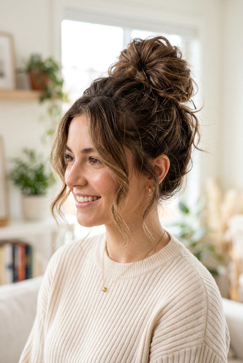 Messy Bun - 20 quick hairstyles for school - 20 quick hairstyles for school