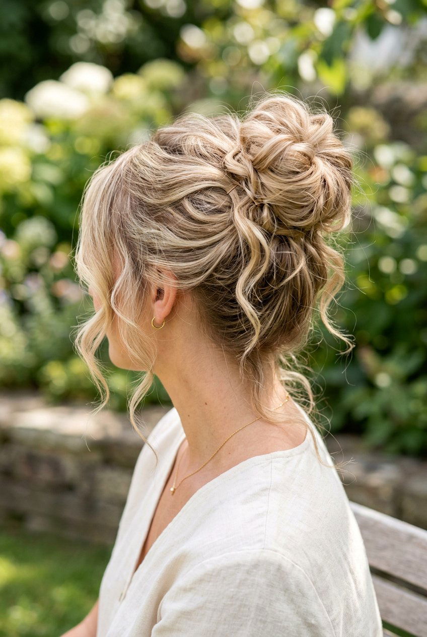 Messy Bun - 20 wedding updo hairstyles - 20 wedding updo hairstyles