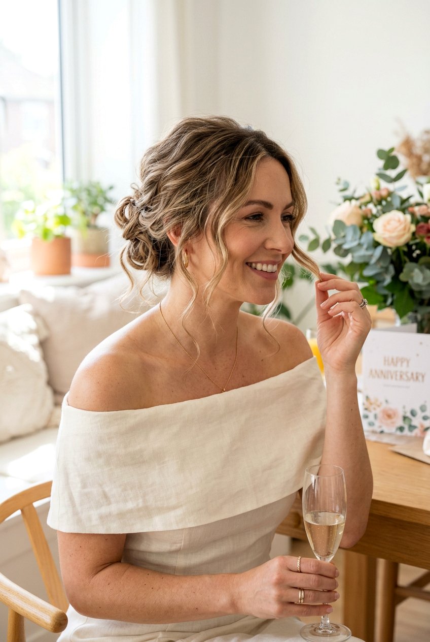 Messy Bun Anniversary Hairstyle - 20 anniversary hairstyles - 20 anniversary hairstyles