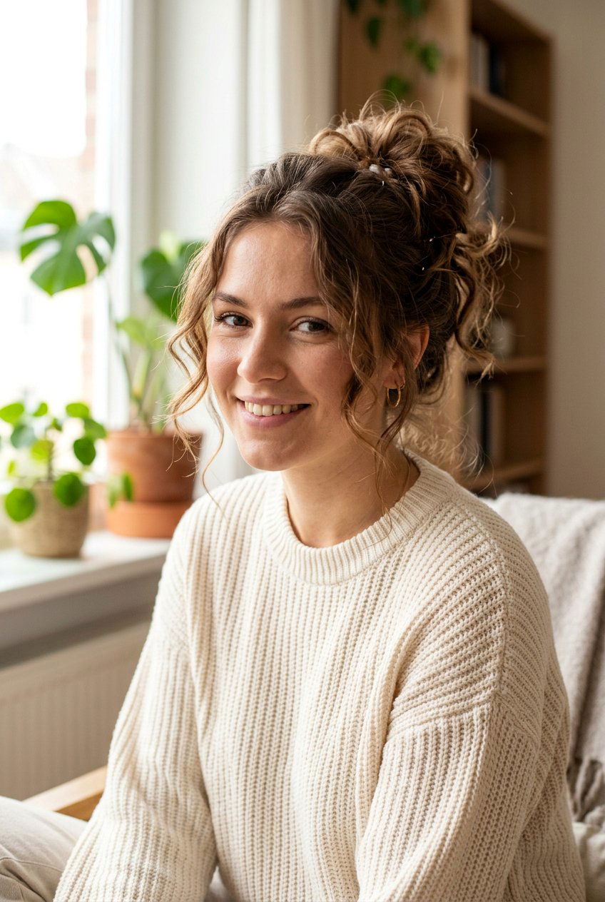 Messy Bun For Medium Hair - 20 pretty hairstyles for women - 20 pretty hairstyles for women