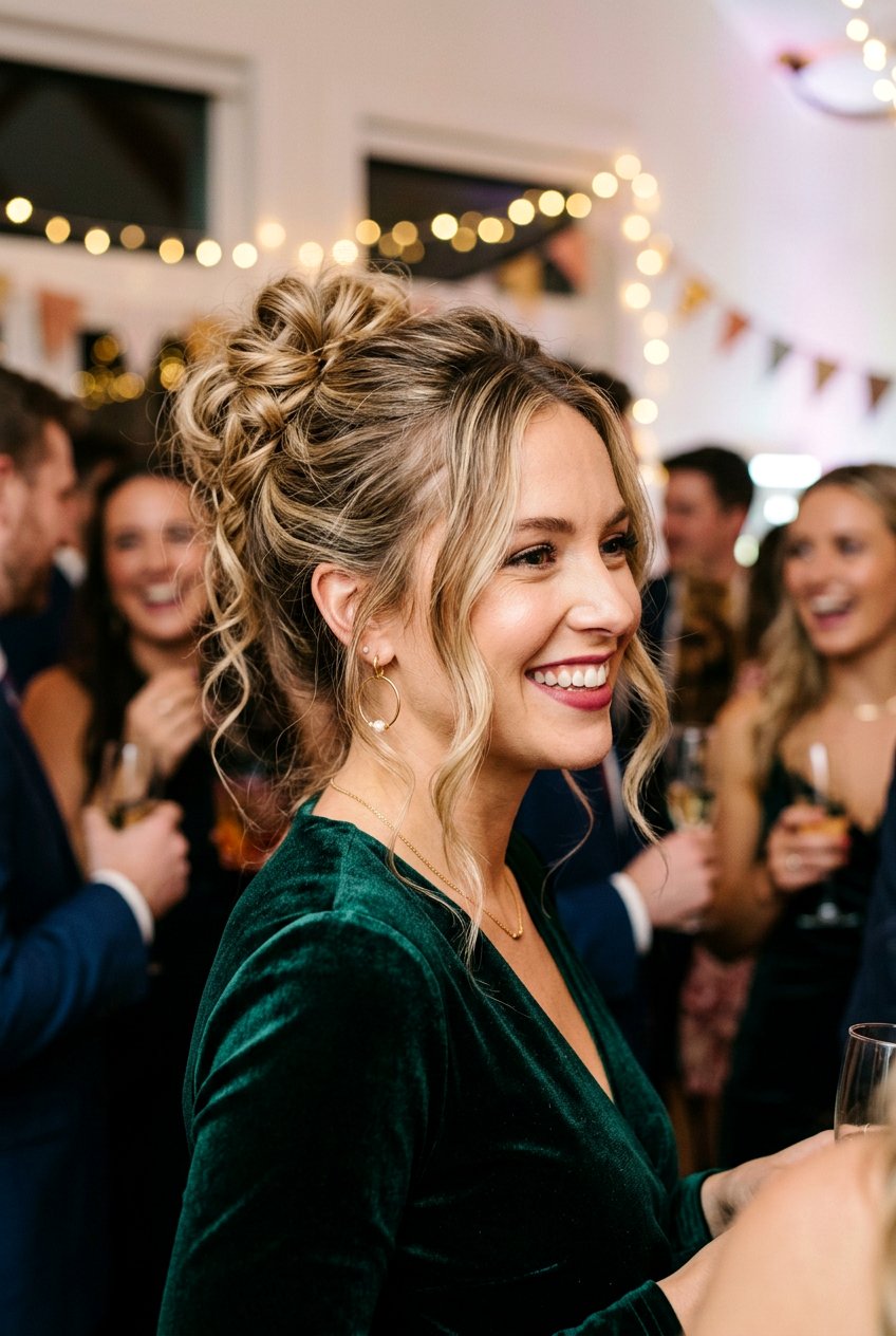 Messy Bun For Party - 20 party hairstyles for long hair - 20 party hairstyles for long hair