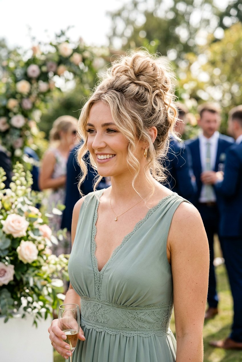 Messy Bun For Wedding Guest Hair - 20 reception hairstyles for guests - 20 reception hairstyles for guests