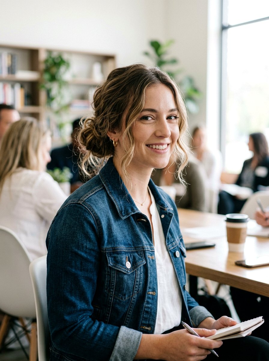 Messy Bun Meeting Hairstyle - 20 easy meeting hairstyle for women - 20 easy meeting hairstyle for women
