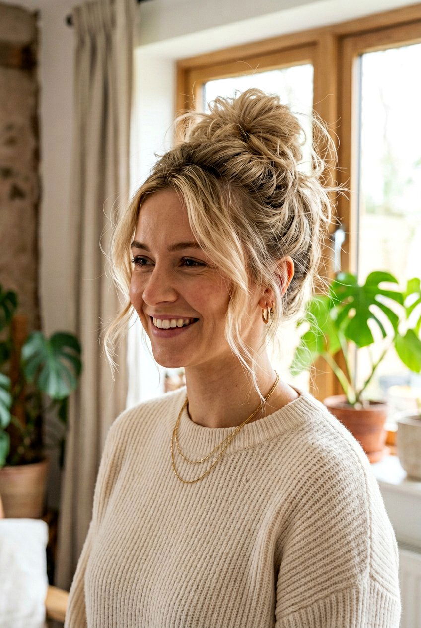 Messy Bun Updo For Thin Hair - 20 voluminous updo for thin hair - 20 voluminous updo for thin hair