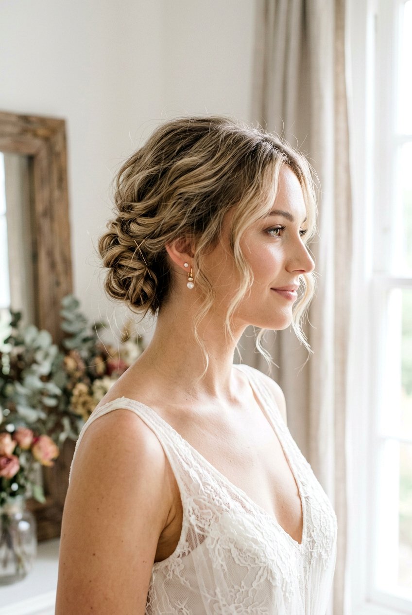 Messy Bun Updo - 20 prom hairstyle for short bob hair - 20 prom hairstyle for short bob hair