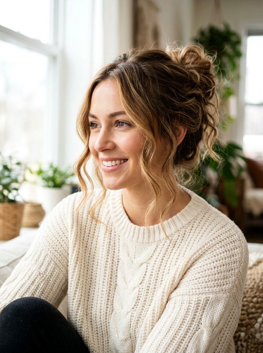 Messy Bun Waves - 20 overnight bun waves hairstyle - 20 overnight bun waves hairstyle