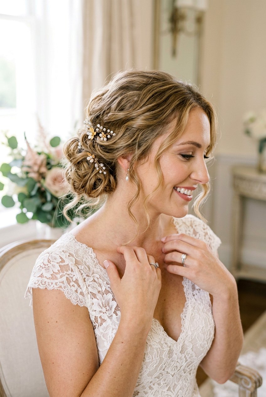 Messy Bun Wedding Hair - 20 wedding season hairstyles - 20 wedding season hairstyles