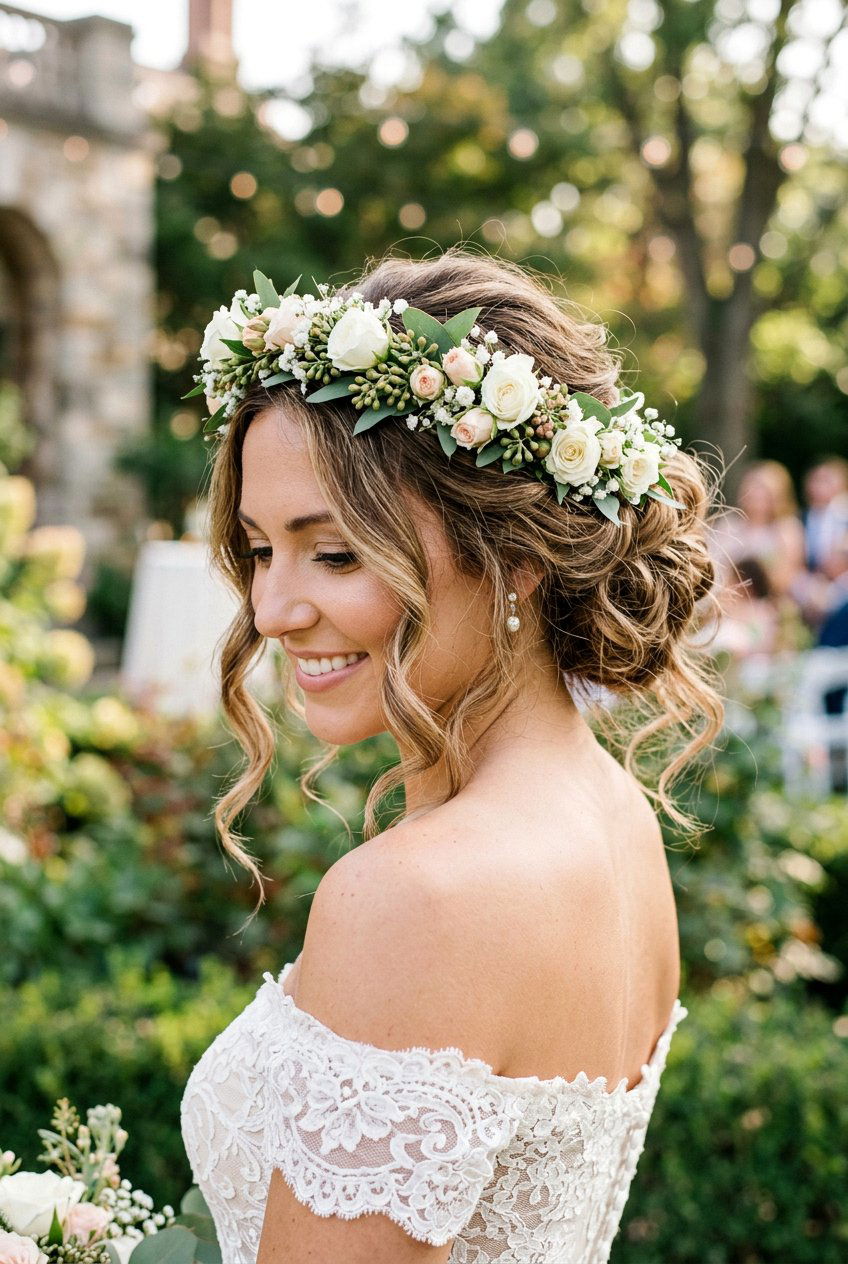 Messy Bun With Loose Curls in Front - 20 bridal bun with curls in front - 20 bridal bun with curls in front