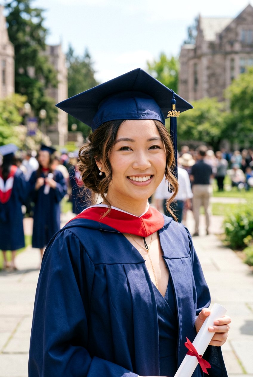 Messy Bun with Face Framing Pieces - 20 graduation cap hairstyles - 20 graduation cap hairstyles