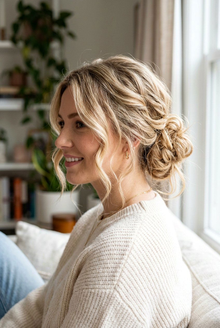 Messy Chignon Updo - 20 classic chignon hairstyle - 20 classic chignon hairstyle