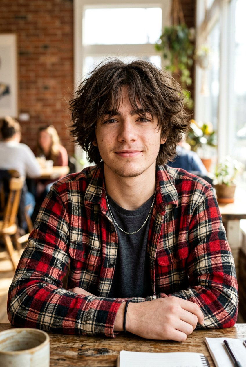 Messy Choppy Curtain Bangs - 20 boys haircut with curtain bangs - 20 boys haircut with curtain bangs