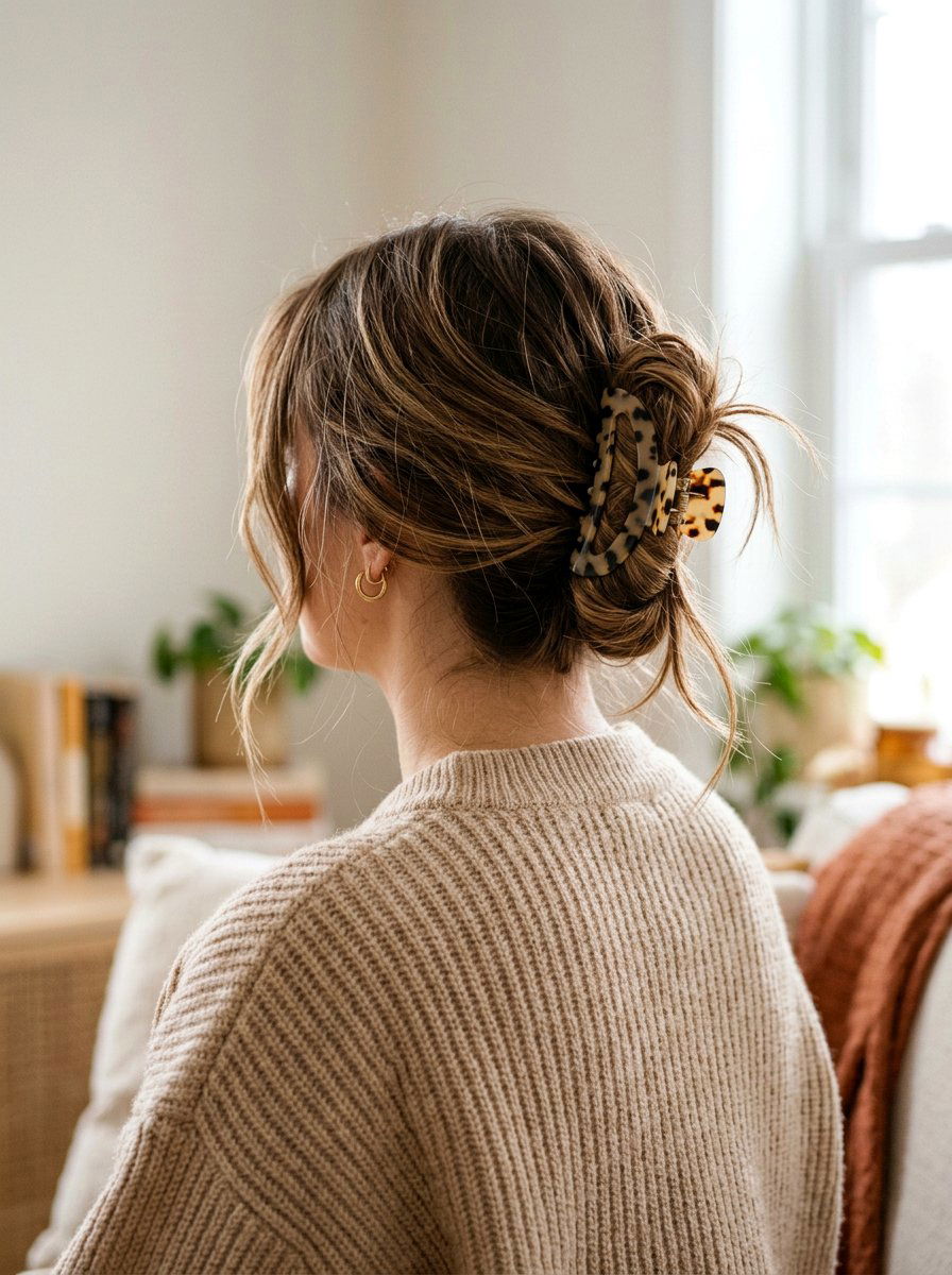 Messy Claw Clip Updo - 20 y2k claw clip updo - 20 y2k claw clip updo