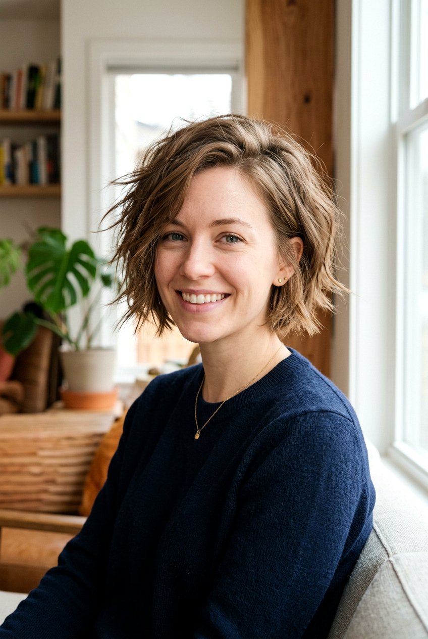 Messy Cropped Bob - 20 japanese hairstyles for women - 20 japanese hairstyles for women