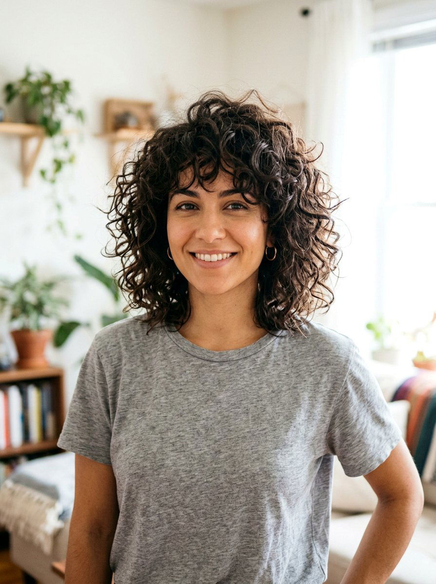 Messy Curly Bob - 20 easy hairstyle for curly bob women - 20 easy hairstyle for curly bob women