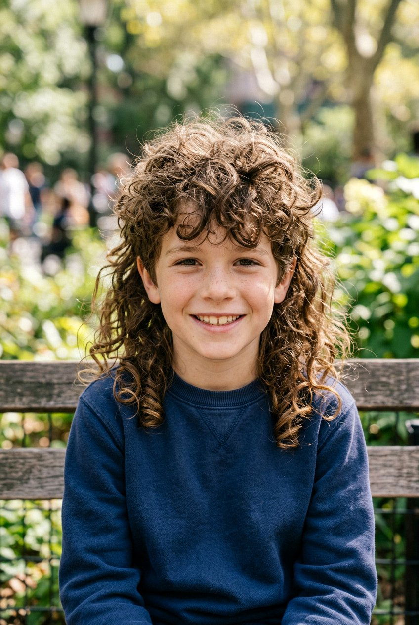 20 Trendy And Cool Curly Mullet Haircut For Boys To Try