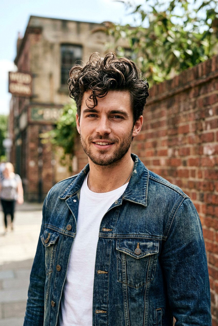 Messy Curly Quiff - 20 mens haircut for curly medium hair - 20 men’s haircut for curly medium hair