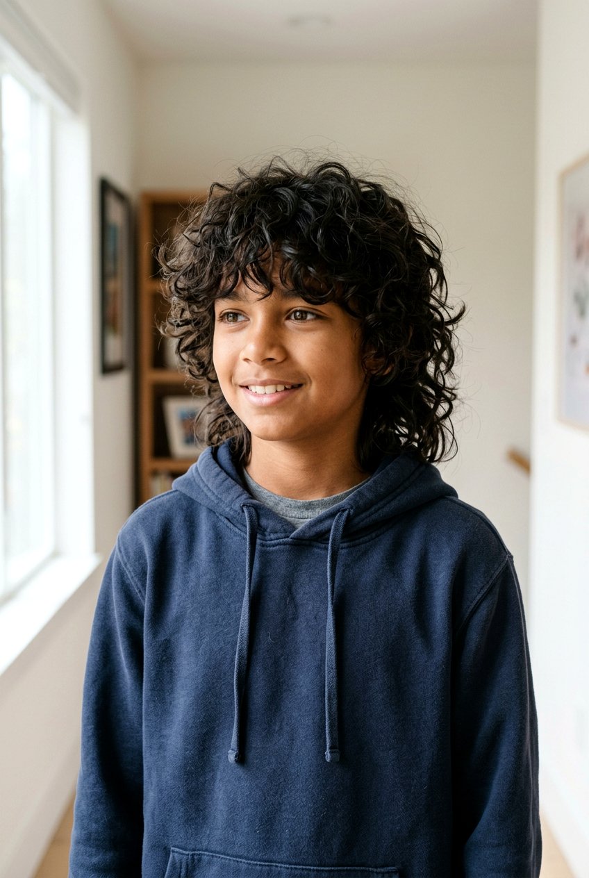 Messy Curly Wolf Cut - 20 boys wolf cut for curly hair - 20 boys wolf cut for curly hair