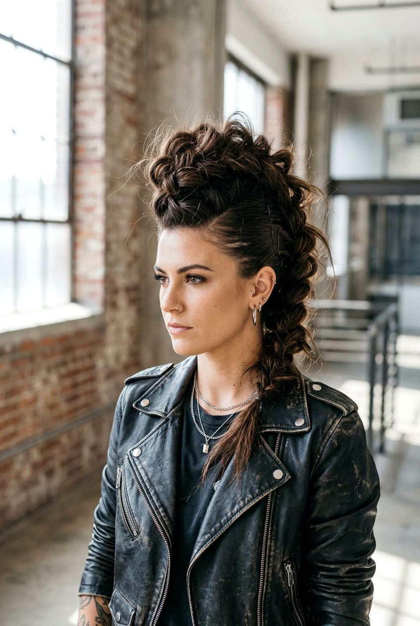 Messy Dutch Braid Mohawk - 20 messy dutch braid hairstyle - 20 messy dutch braid hairstyle