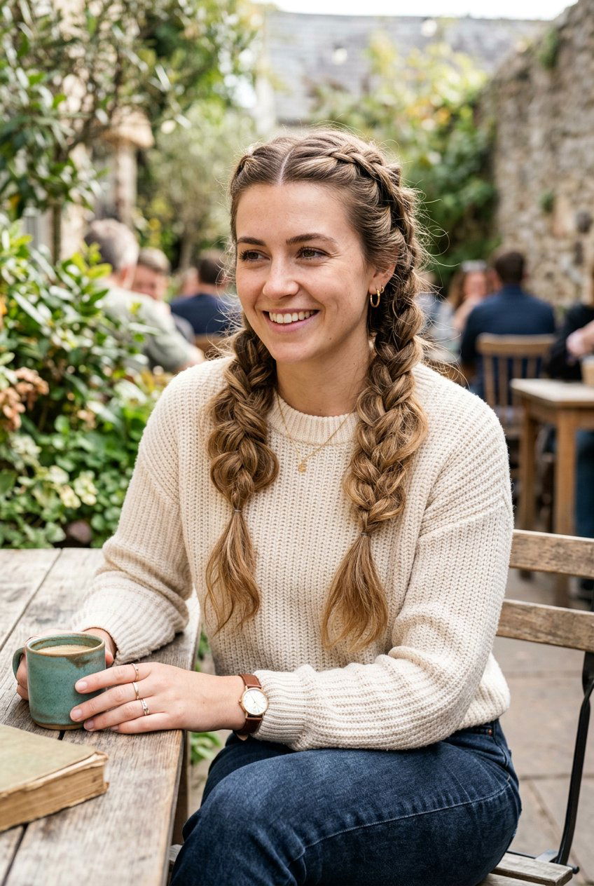 Messy Dutch Braid Pigtails - 20 messy braid hairstyles - 20 messy braid hairstyles