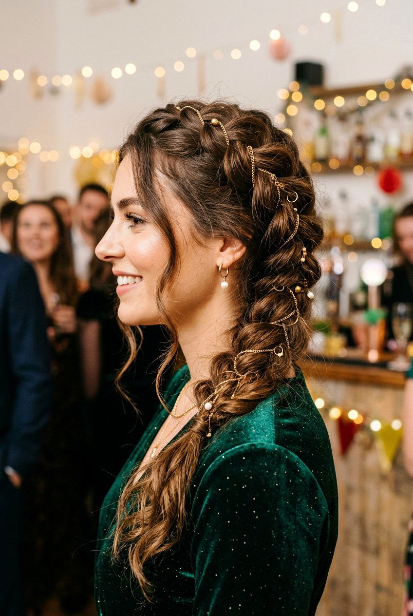 Messy Dutch Braid With Accessories - 20 messy dutch braid hairstyle - 20 messy dutch braid hairstyle