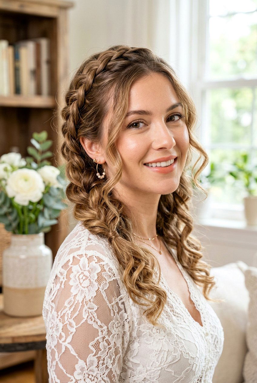 Messy Dutch Braid With Loose Curls - 20 messy dutch braid hairstyle - 20 messy dutch braid hairstyle