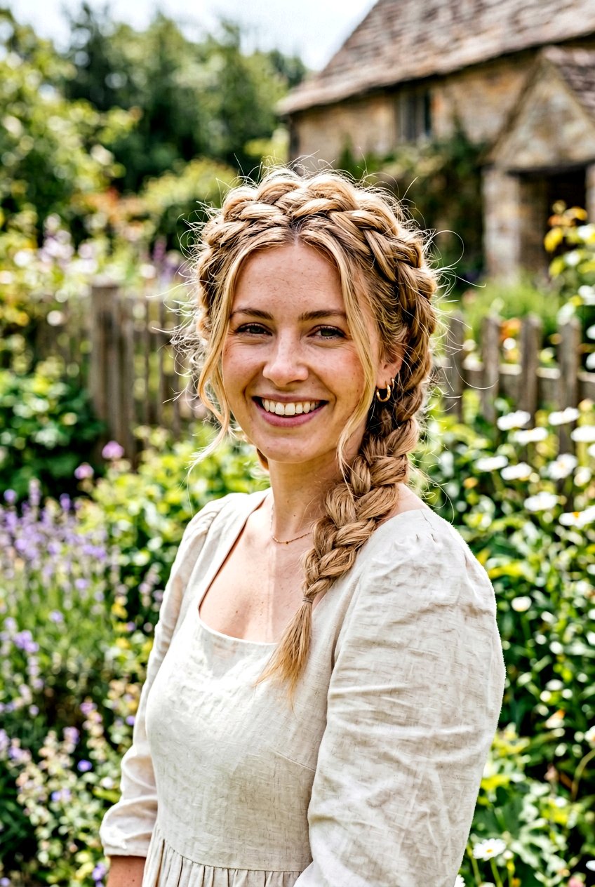 Messy Dutch Milkmaid Braid - 20 messy dutch braid hairstyle - 20 messy dutch braid hairstyle