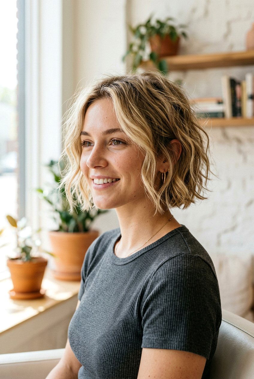 Messy Ear Length Bob - 20 ear length bob haircut - 20 ear length bob haircut