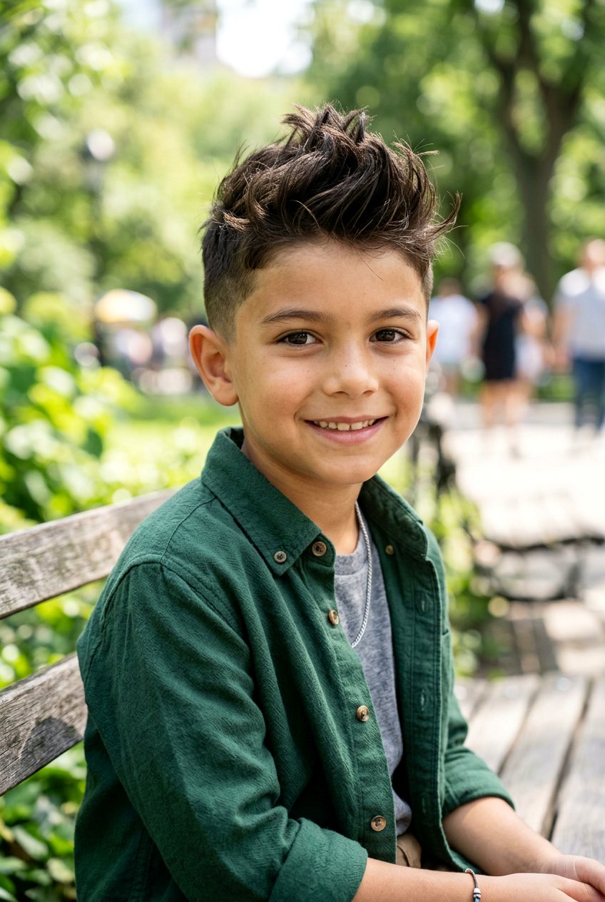 Messy Faux Hawk - 20 kindergarten picture day hairstyle - 20 kindergarten picture day hairstyle