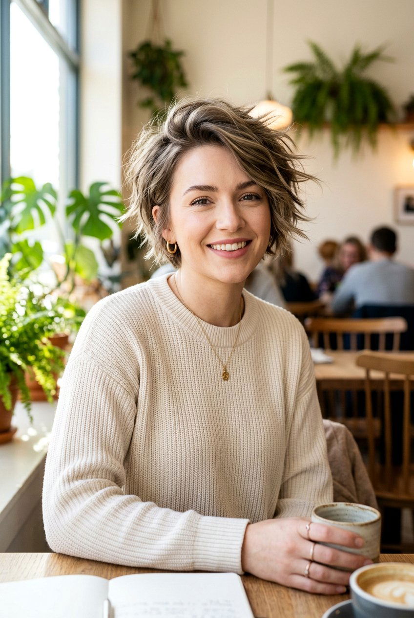 Messy Feather Cut For Short Hair - 20 feather cut for short hair - 20 feather cut for short hair