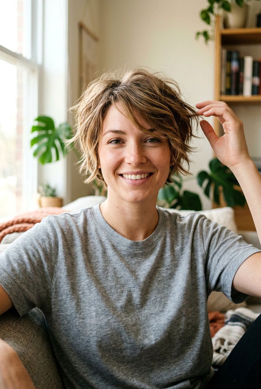 Messy Feathered Short Pixie Cut - 20 feathered short pixie haircut - 20 feathered short pixie haircut