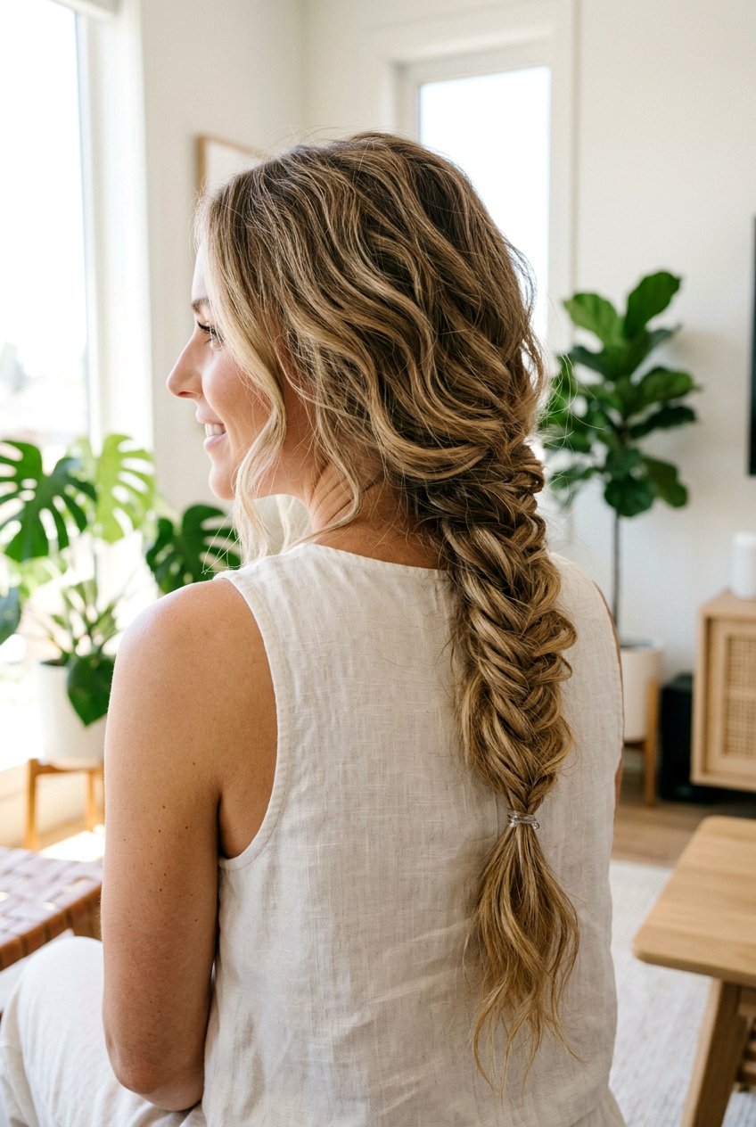 Messy Fishtail Braid - 20 messy braid hairstyles - 20 messy braid hairstyles