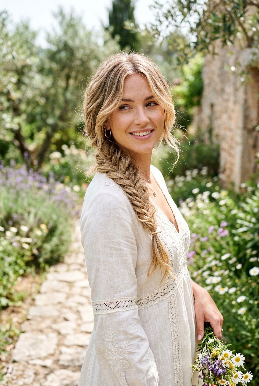 Messy Fishtail Braid - 20 boho messy braid hairstyle - 20 boho messy braid hairstyle
