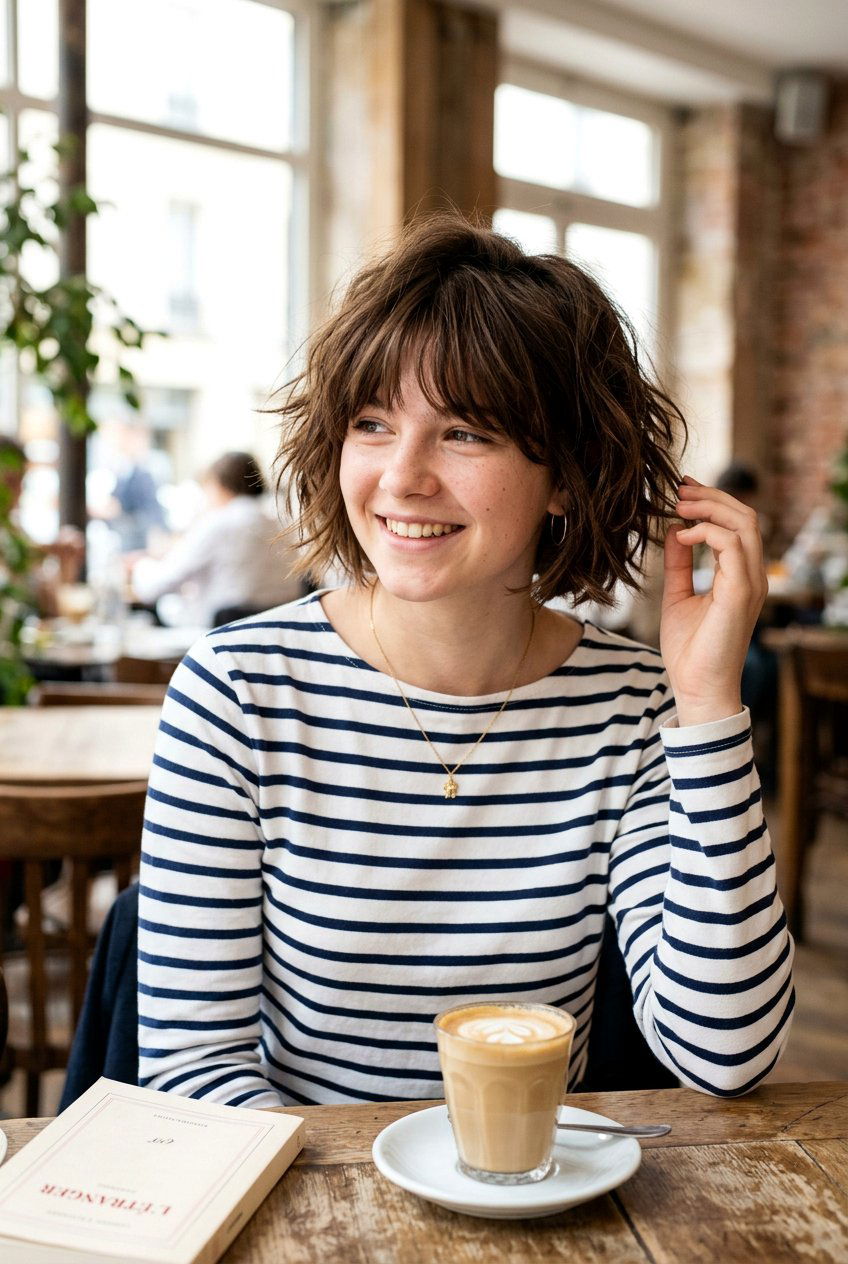 Messy French Bob - 20 short shag haircut for teenage girls - 20 short shag haircut for teenage girls