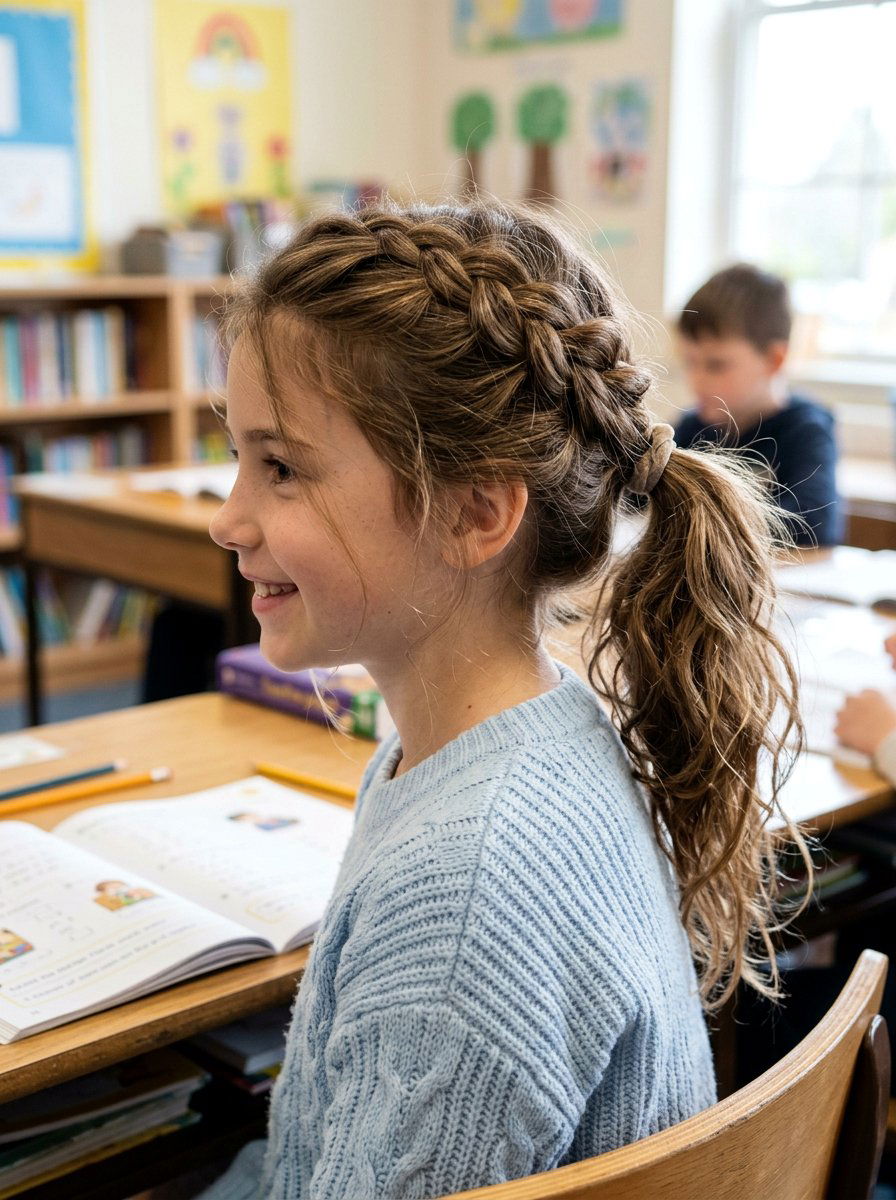 Messy French Braid Ponytail - 20 school french braid ponytail - 20 school french braid ponytail