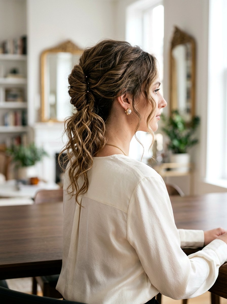Messy French Twist - 20 easy hairstyle for thick wavy hair - 20 easy hairstyle for thick wavy hair