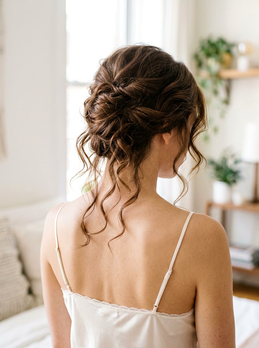 Messy French Twist For Curls - 20 quick hairstyle for medium curls - 20 quick hairstyle for medium curls