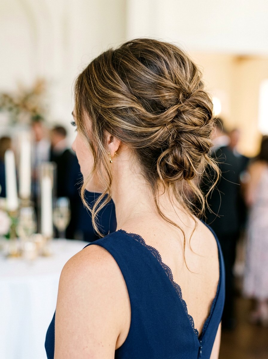 Messy French Twist For Layered Hair - 20 easy hairstyle for shoulder length layers - 20 easy hairstyle for shoulder length layers