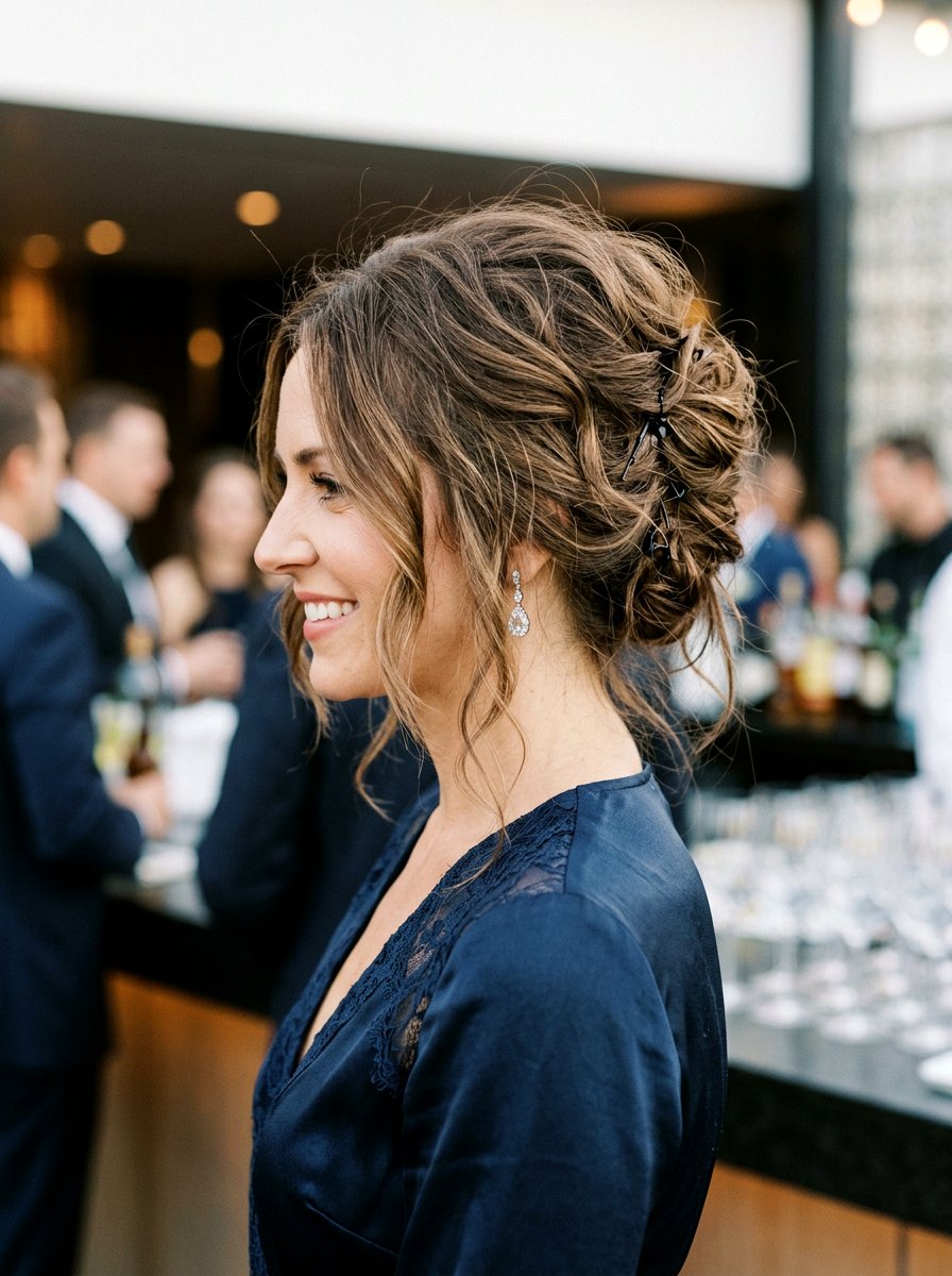 Messy French Twist Medium Layers - 20 party hairstyle for medium layers - 20 party hairstyle for medium layers