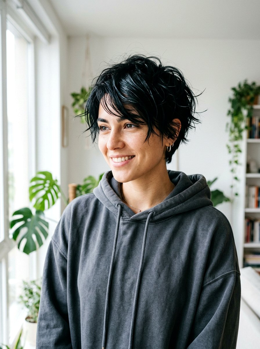 20 Bold and Glossy Black Pixie Haircut Ideas to Try Now