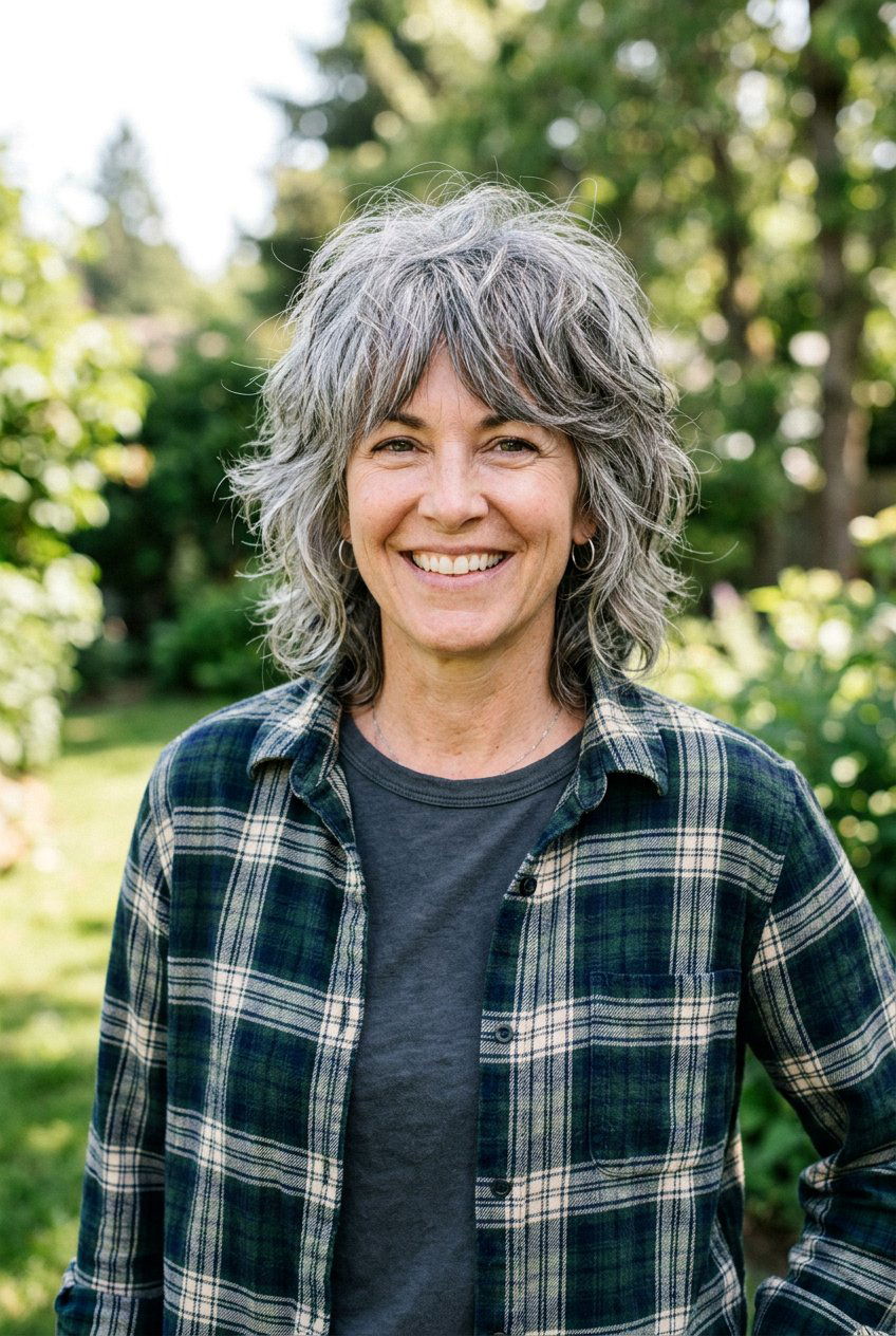 Messy Gray Wolf Cut - 20 gray wolf cut for women - 20 gray wolf cut for women