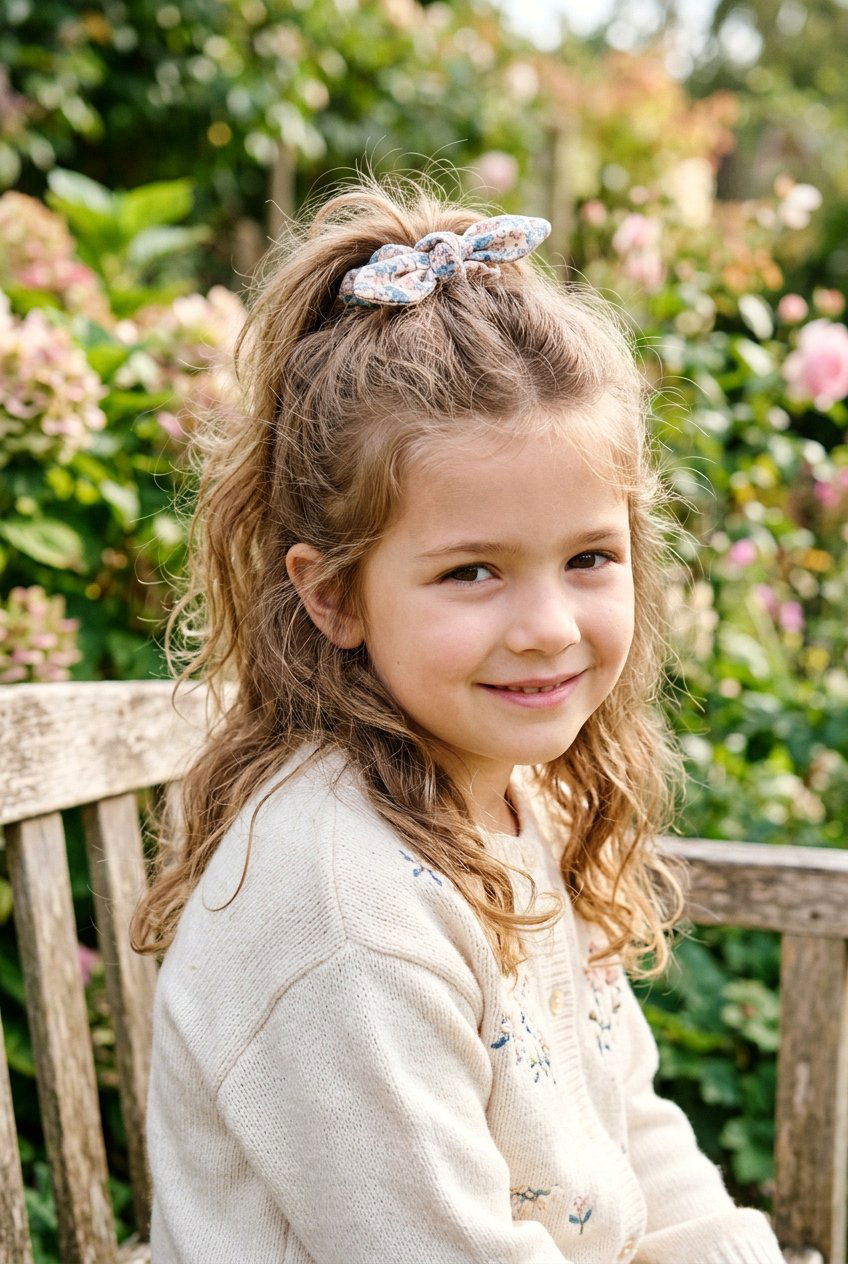 20 Adorable Half Up Ponytail Styles for Little Girls to Try