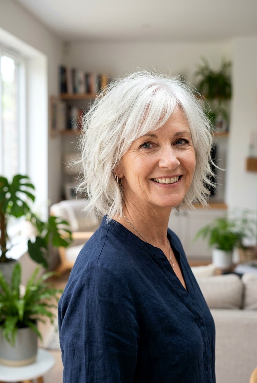 Messy Layered Bob - 20 layered bob for women over 50 - 20 layered bob for women over 50