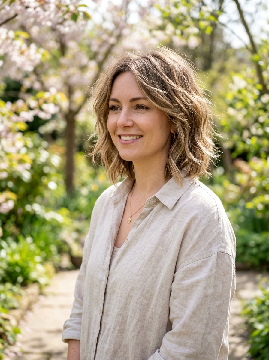 Messy Layered Bob - 20 haircut to fix flat layers - 20 haircut to fix flat layers