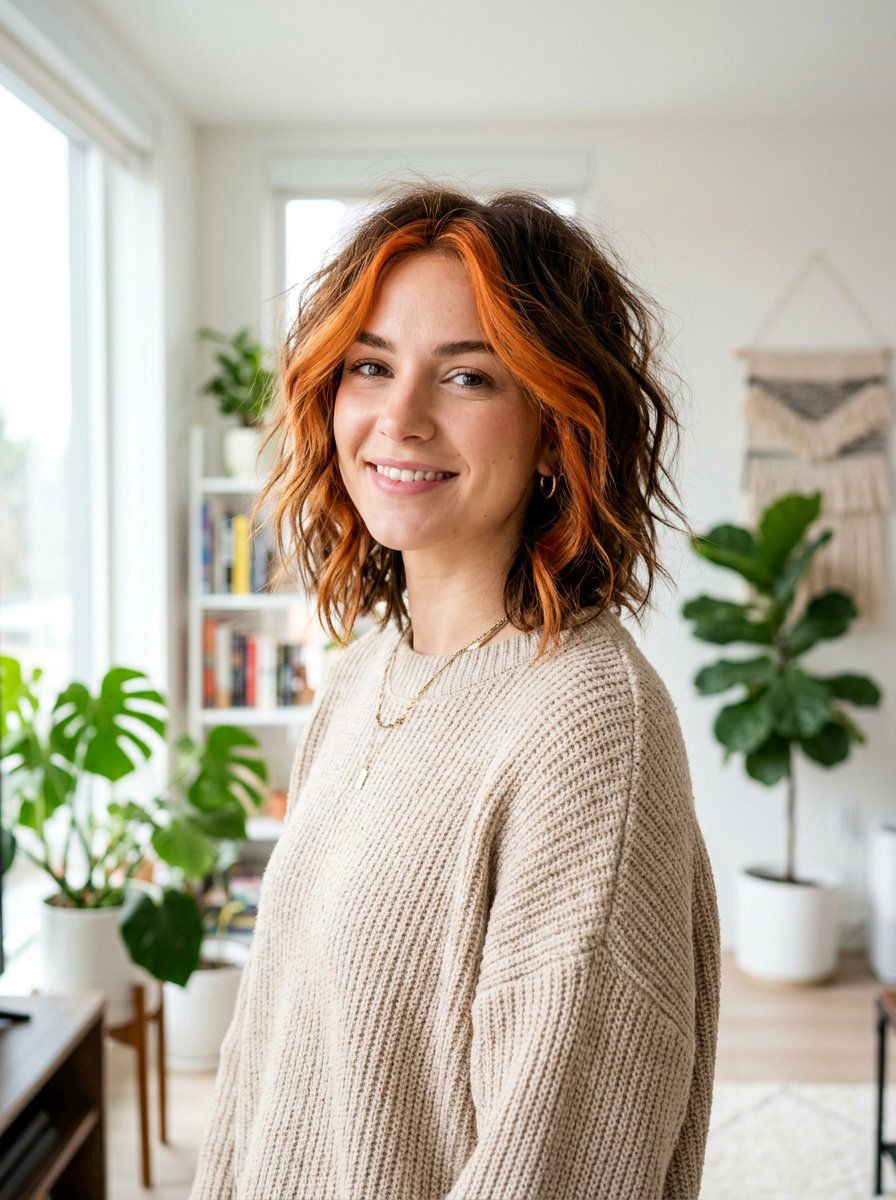 Messy Layered Bob Copper Money Piece - 20 copper money piece for layered bob - 20 copper money piece for layered bob