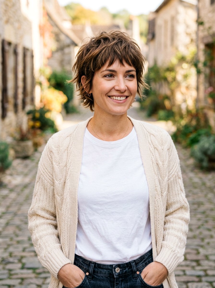 Messy Layered Crop Haircut - 20 haircut to fix grown out shag - 20 haircut to fix grown out shag