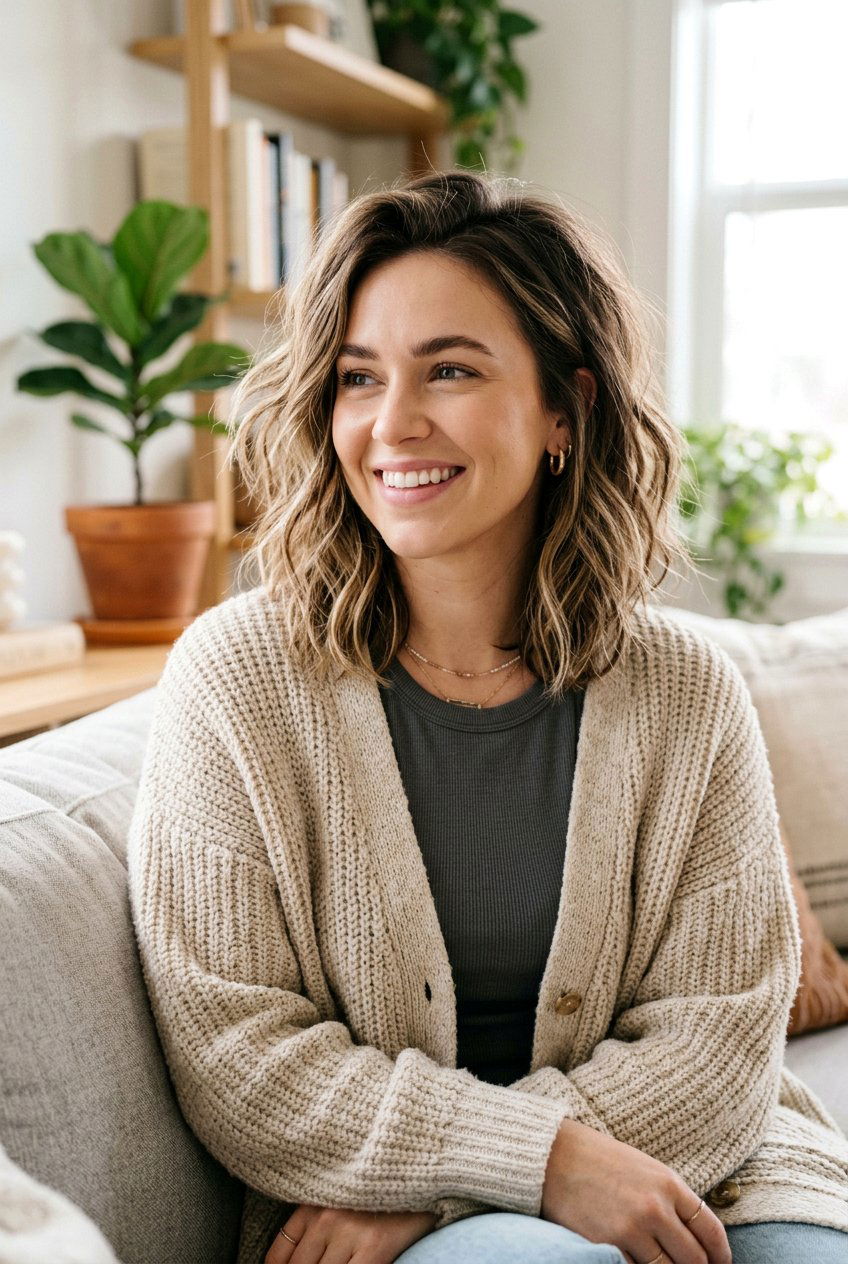 Messy Layered Lob - 20 bouncy hairstyle for layered lob - 20 bouncy hairstyle for layered lob