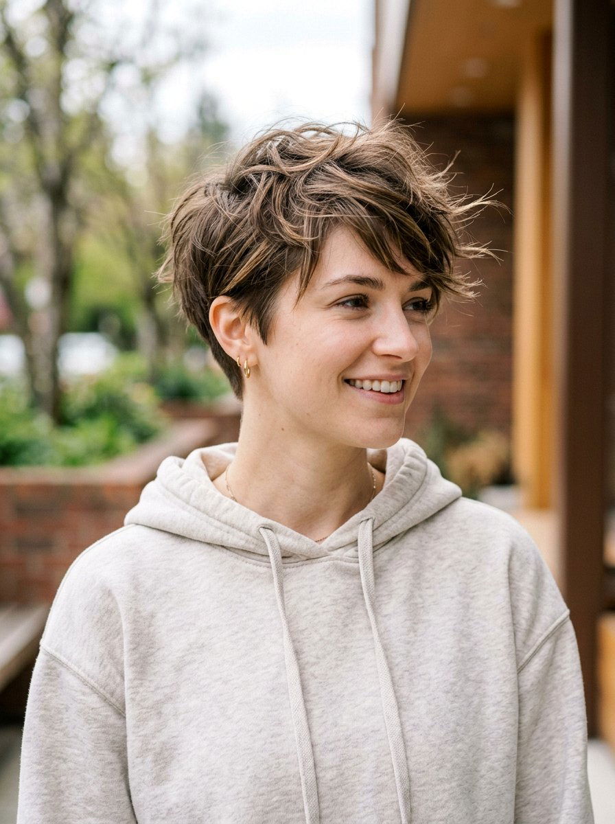 Messy Layered Pixie Cut - 20 college girls haircut ideas for campus - 20 college girls haircut ideas for campus