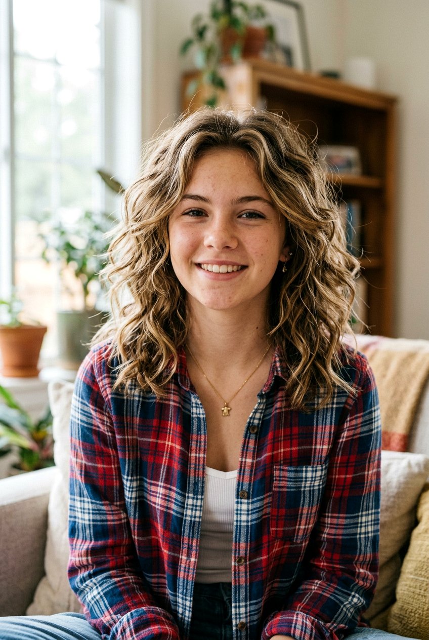 Messy Layered Shoulder Length - 20 medium haircut for teenage girls with layers - 20 medium haircut for teenage girls with layers