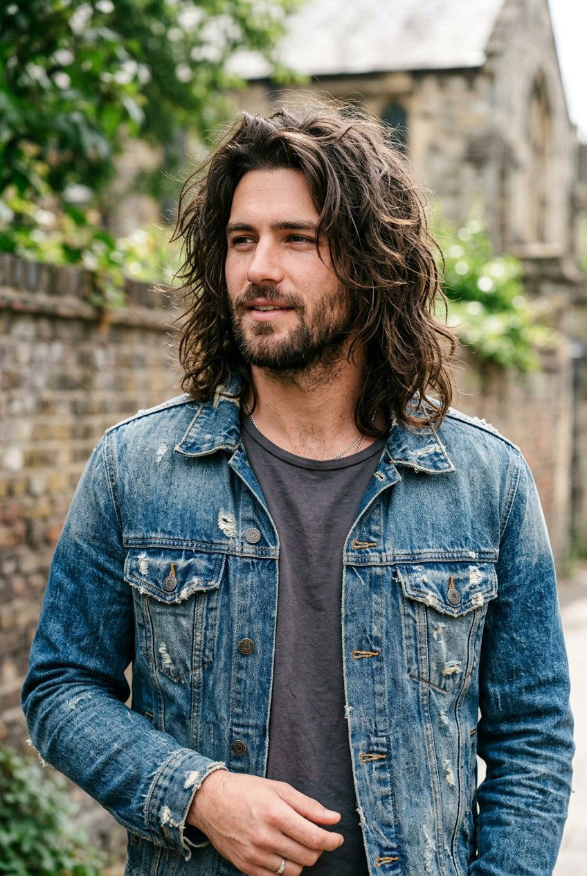 Messy Long Layered Shag - 20 long layered haircut for men - 20 long layered haircut for men