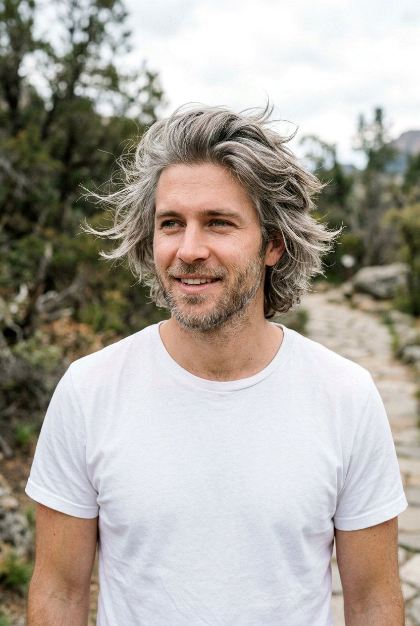 Messy Long Layers - 20 long layers haircut for older men - 20 long layers haircut for older men